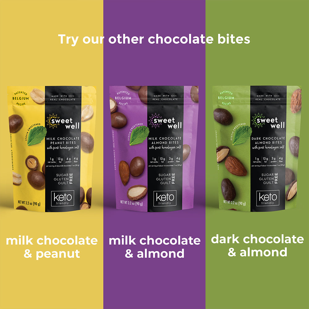 
                  
                    Load image into Gallery viewer, Keto Dark Chocolate Almond Bites 3 Pack
                  
                