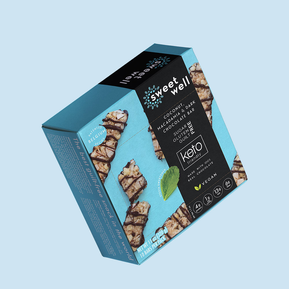 Keto Coconut, Macadamia & Dark Chocolate Bar 10 Pack