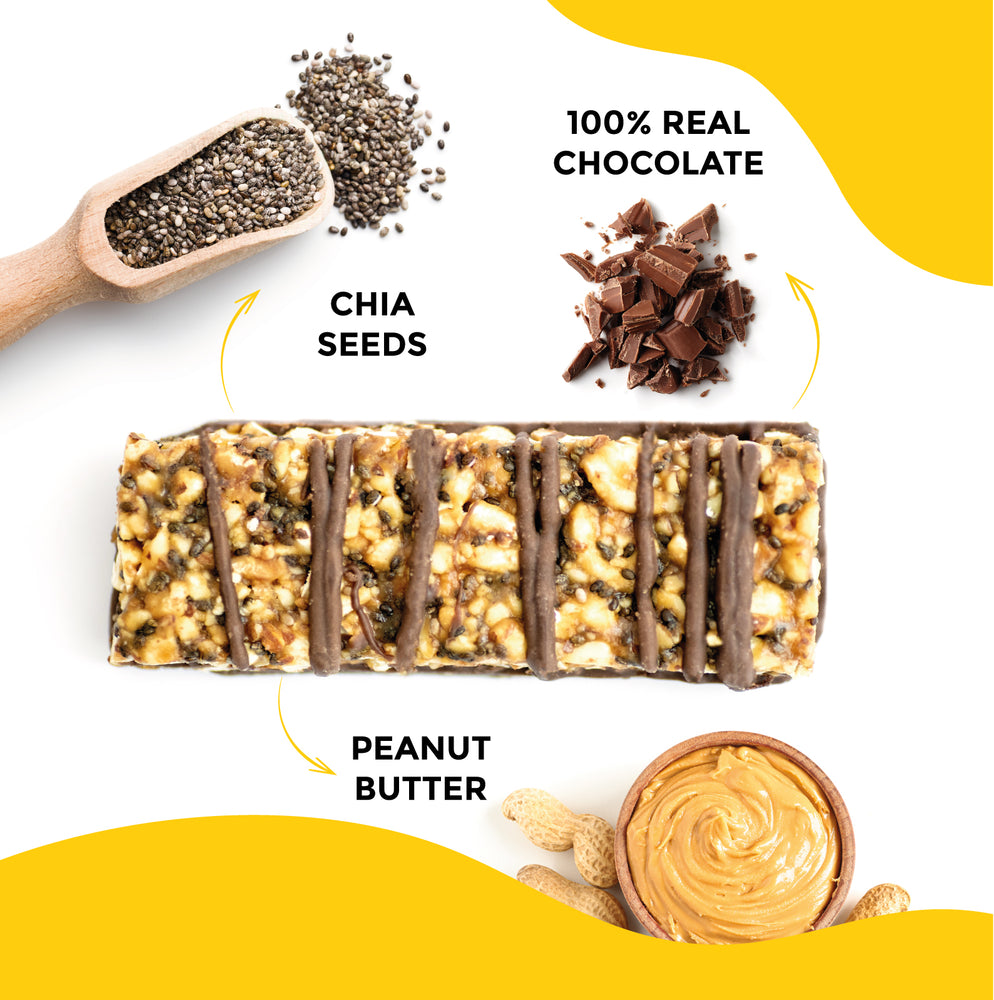 
                  
                    Load image into Gallery viewer, Keto Peanut Butter, Chia &amp;amp; Milk Chocolate Bar 10 Pack
                  
                